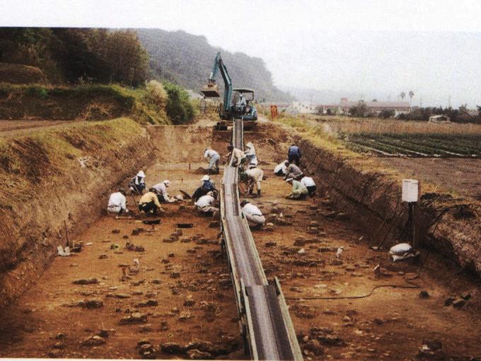 作業風景（重田遺跡）