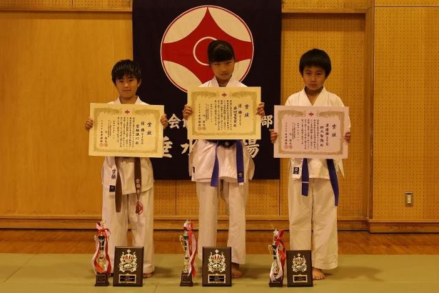 極真空手垂水道場生、空手道選手権大会優勝・準優勝