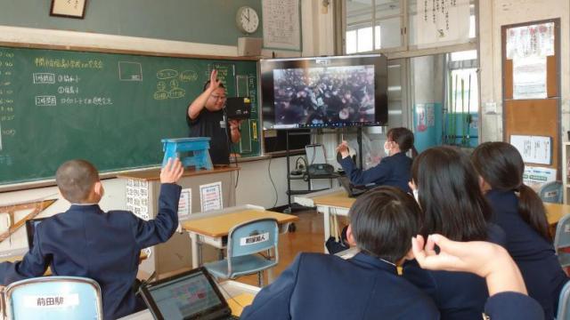 協和小学校の児童宮崎県の児童とオンライン交流