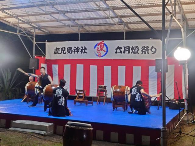 中央地区の夏の風物詩鹿児島神社の六月燈祭り