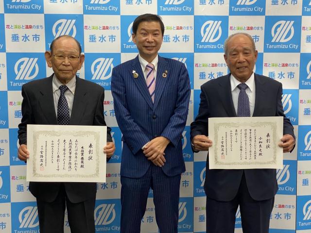 令和4年3月22日（火曜日）鹿児島県土地改良事業団体連合会表彰に係る市長表敬訪問