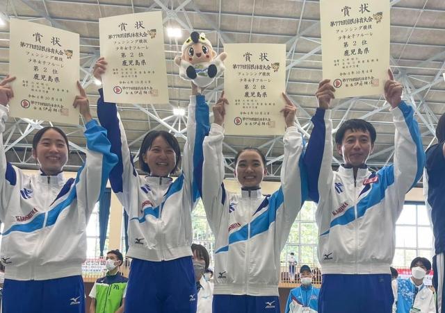 令和4年10月4日（火曜日）フェンシング競技で少年女子が国体準優勝1