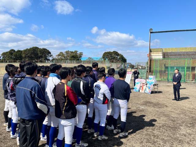 令和7年2月18日（火曜日）スポーツ合宿歓迎セレモニー／京都産業大学準硬式野球部2